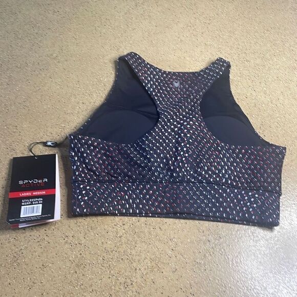 Spyder Active Ladies High Neck Racerback Sports Bra M - Picture 2 of 9